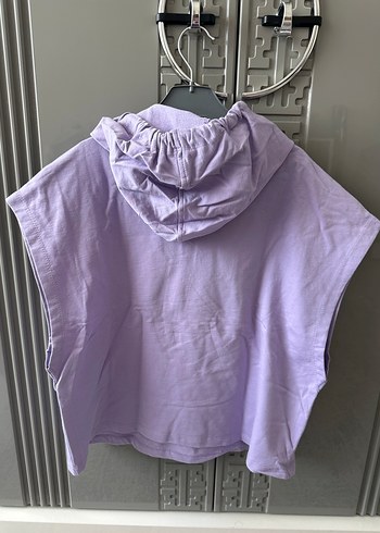 s Beden mor Renk Mor Kapüşonlu Kolsuz Sweatshirt