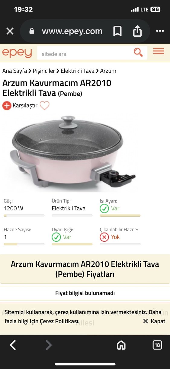 Arzum Kavurmacım AR2010 Elektrikli Tava - Görsel 2