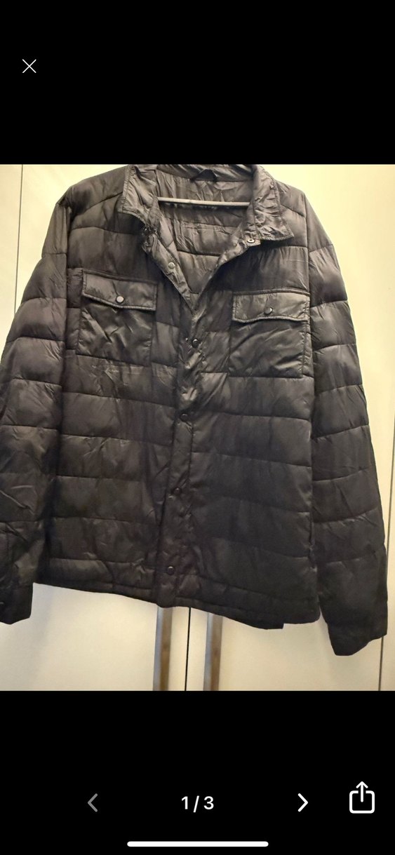 Düğmeli Siyah Erkek Midi Mont - Görsel 4