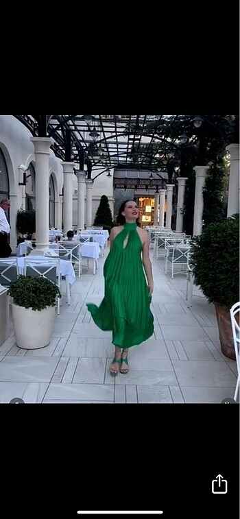 l Beden yeşil Renk Mango elbise ????