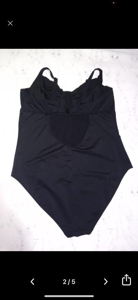 SUVEN mayo  Siyah Minimalist Gövdeye Oturan Kadın Mayo - Görsel 2