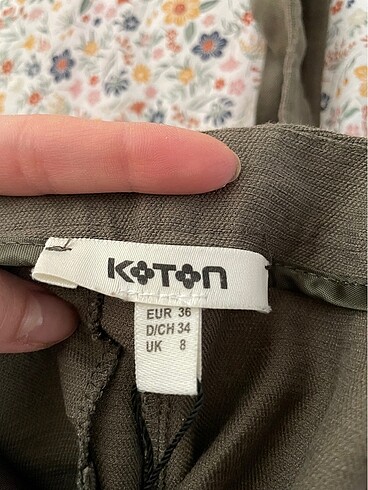 36 Beden haki Renk Koton kumas pantolon