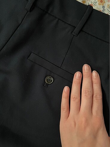 Mango Mango basic kumas pantolon lacivert
