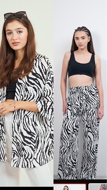 Zebra kimono takım
