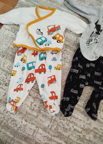 HelloBaby Gri Erkek Bebek 2'li Takım