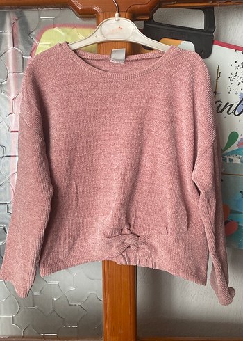 Pembe Örgü kız çocuk Sweatshirt