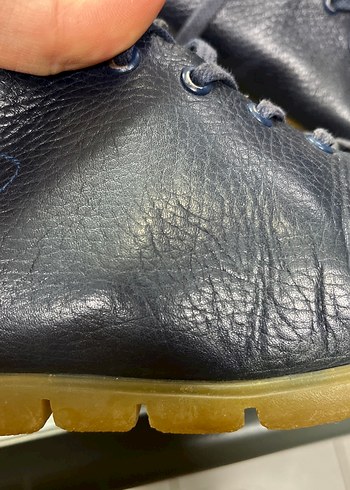 Erkek Lacivert Deri Ayakkabı Street Style beta - Görsel 4