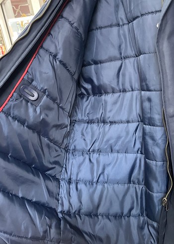 Düğmeli fermuarlı Lacivert Denim Erkek Ceket - Görsel 5