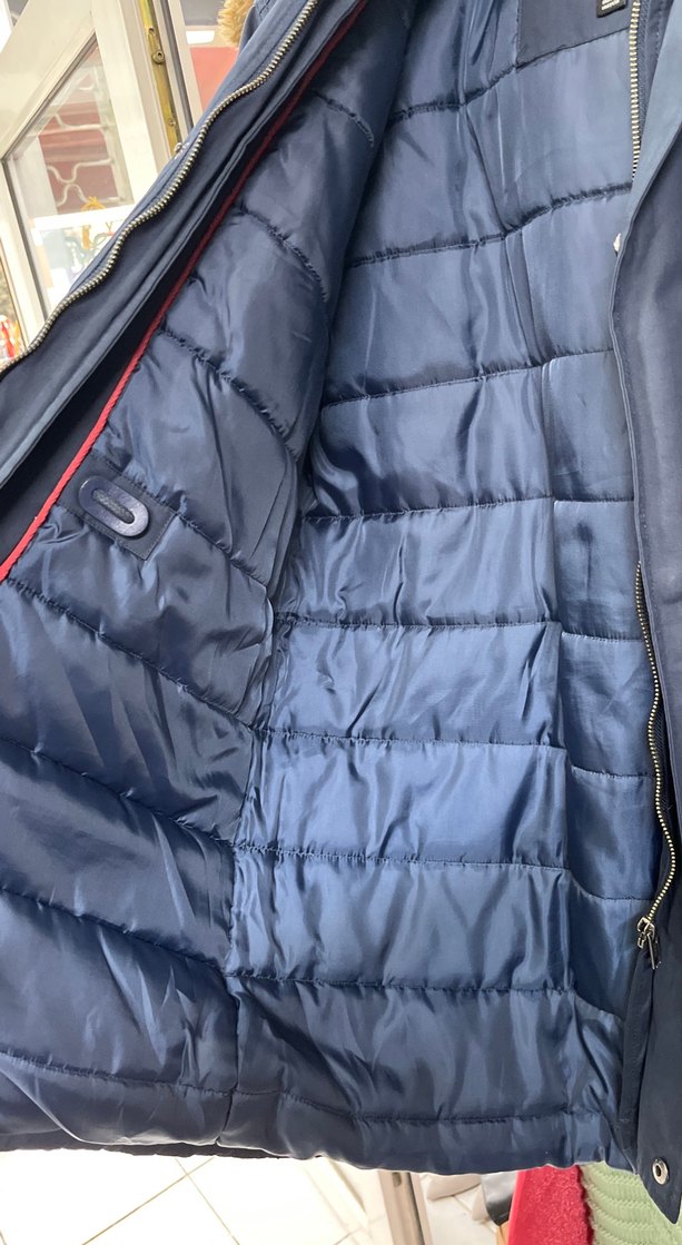 Düğmeli fermuarlı Lacivert Denim Erkek Ceket - Görsel 5