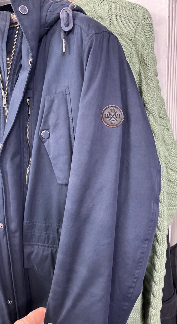 Düğmeli fermuarlı Lacivert Denim Erkek Ceket - Görsel 2