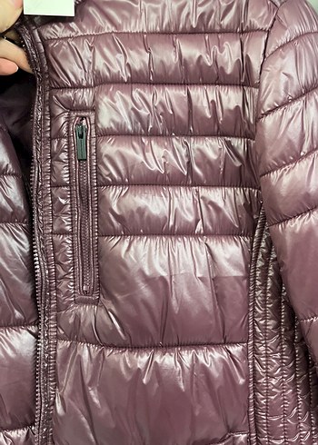 Bordo şişme Fermuarlı Erkek Mont - Görsel 3