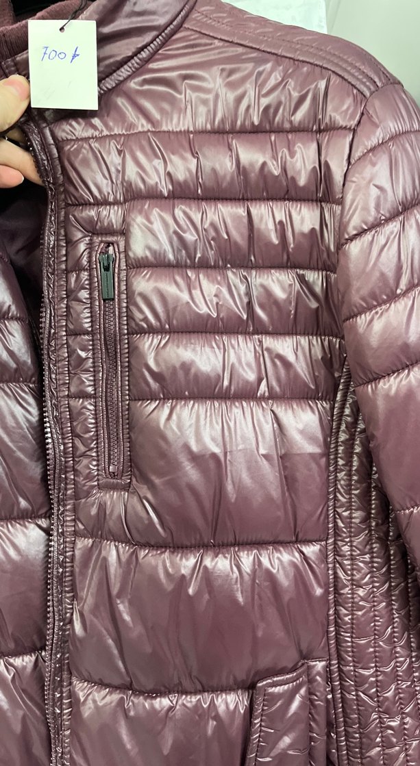 Bordo şişme Fermuarlı Erkek Mont - Görsel 3