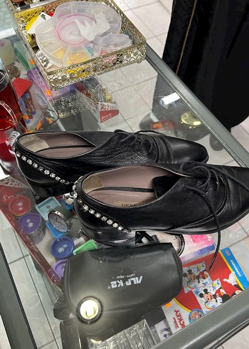 Kadın Siyah Deri Stiletto Klasik Ayakkabı - Görsel 4