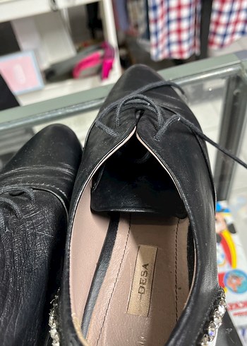 Kadın Siyah Deri Stiletto Klasik Ayakkabı - Görsel 5