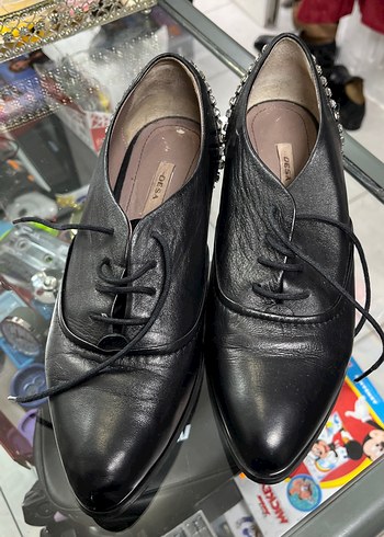 Kadın Siyah Deri Stiletto Klasik Ayakkabı - Görsel 3