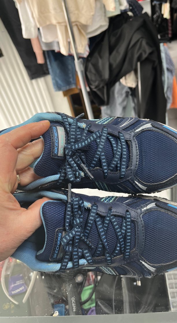 Mavi Spor Ayakkabı Velcro Detaylı - Görsel 4