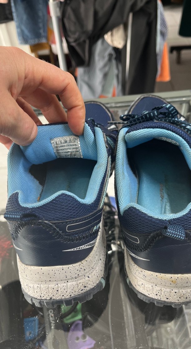 Mavi Spor Ayakkabı Velcro Detaylı - Görsel 3