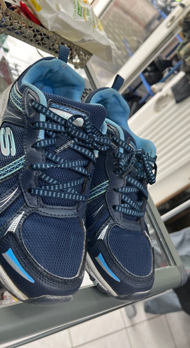 Mavi Spor Ayakkabı Velcro Detaylı - Görsel 2