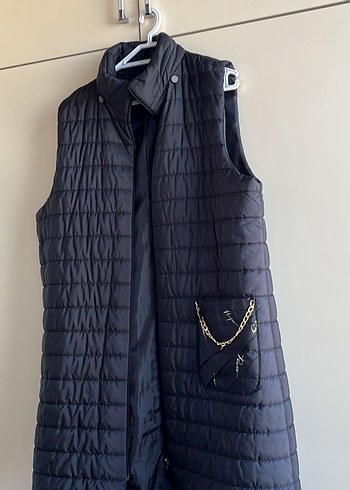 Zincir Detaylı Midi Kadın Yelek - Görsel 2