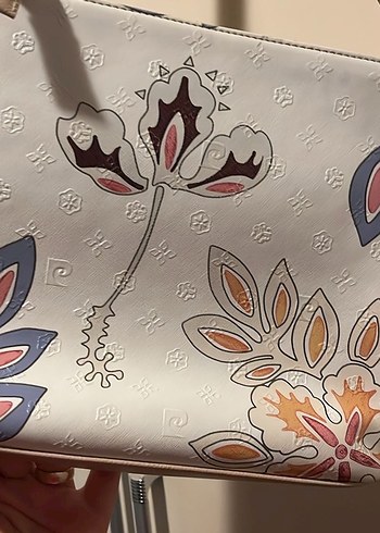 Bej Desenli Fermuarlı Deri Kadın Çanta - Görsel 2