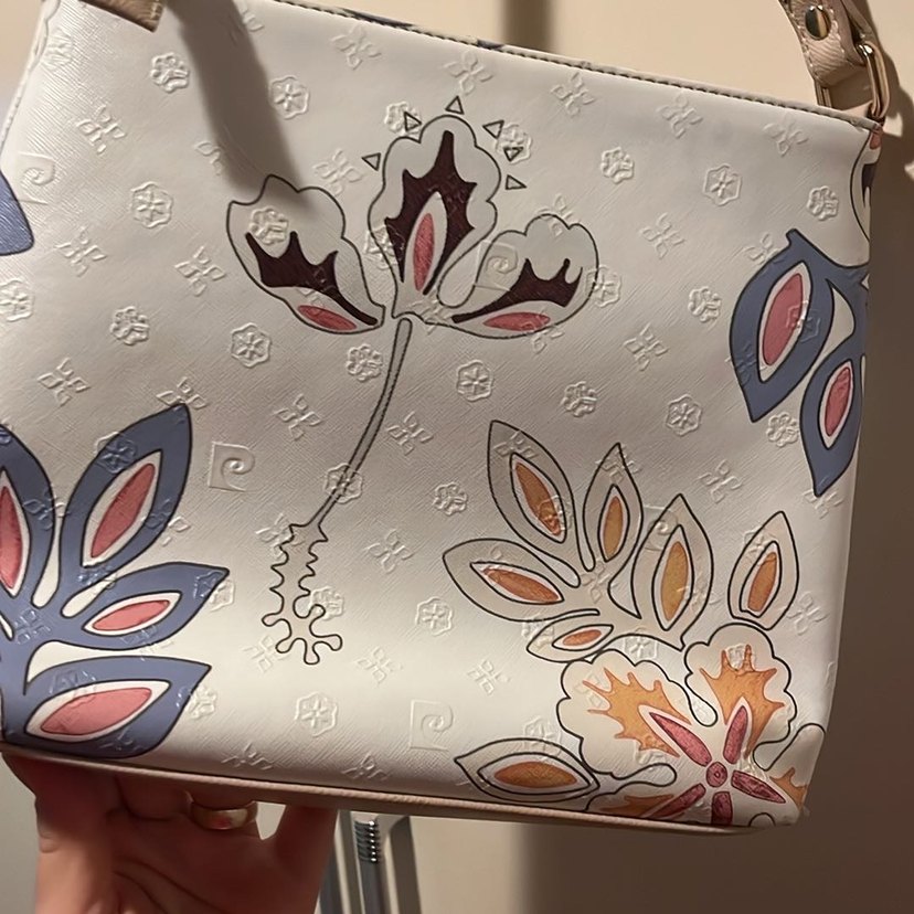 Bej Desenli Fermuarlı Deri Kadın Çanta - Görsel 2