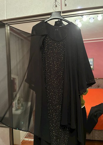 Siyah Uzun Kollu Gotik Uzun Elbise - Görsel 3