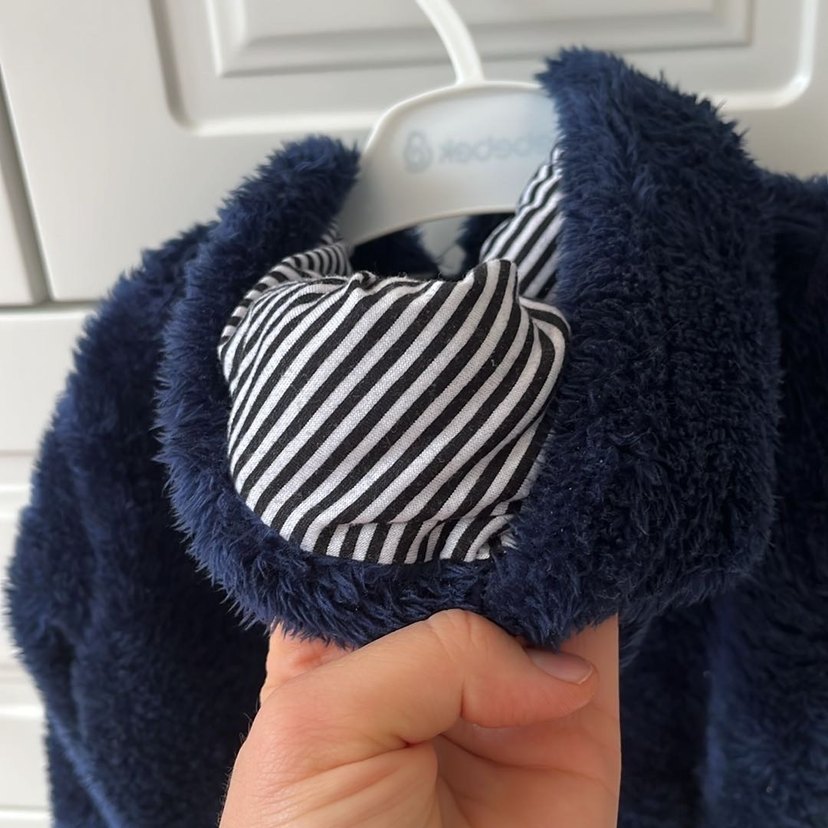 Kız Çocuk Lacivert Kürklü Ceket - Görsel 4