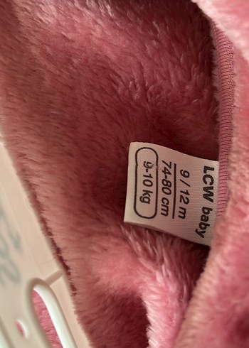 Pembe Peluş Kız Çocuk Kaban - Görsel 3