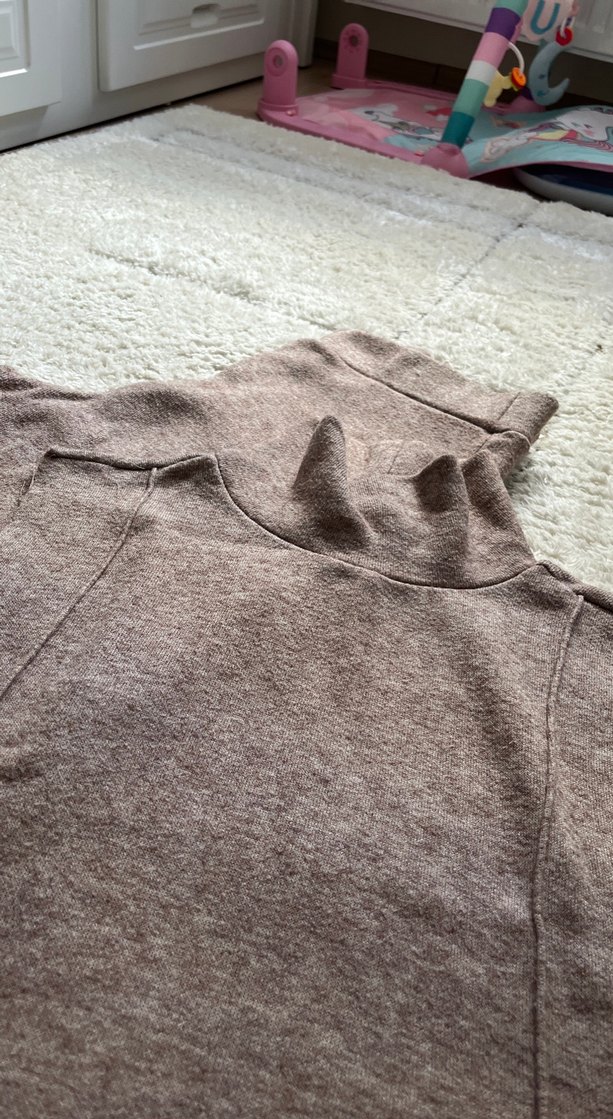 Bej Kadın Balıkçı Yaka Uzun Örgü takım - Görsel 2