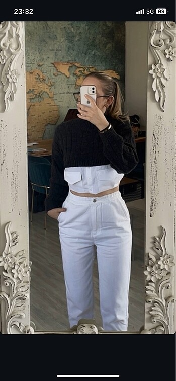 Beymen beyaz kot jean pantolon