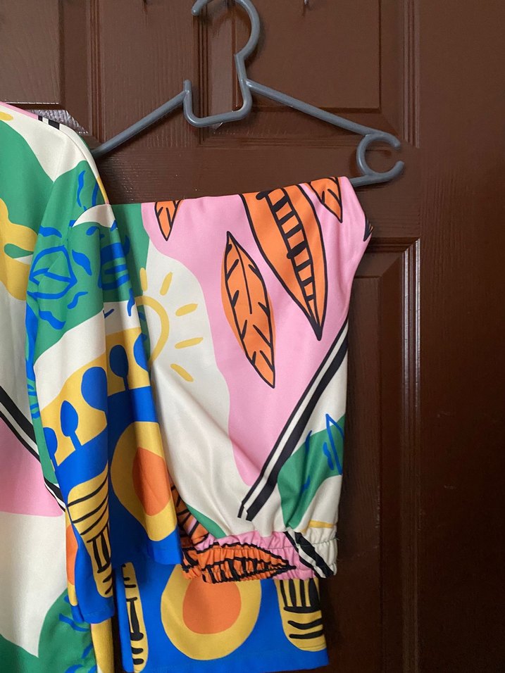 Renkli Baskılı Kadın Kimono - Görsel 3