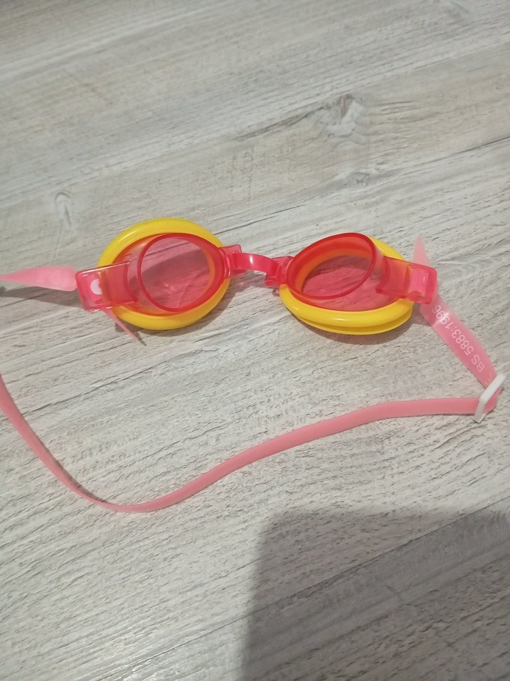 Renkli Lastikli Pembe Yüzücü Gözlüğü - Görsel 3
