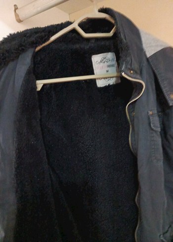 m Beden gri Renk Gri Düğmeli Denim Kadın mont