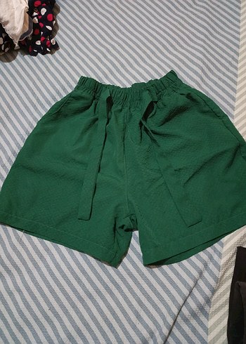 Yeşil Salaş Hamile Mini Şort - Görsel 3