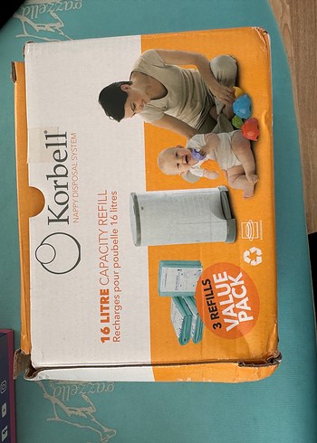 Beden Korbell Bebek Bezi Çöp Kutusu Pedallı Beyaz