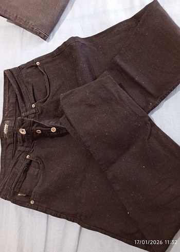 Gri Kadın Denim Kesim Jean - Görsel 3