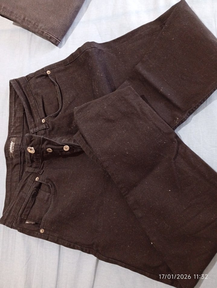 Gri Kadın Denim Kesim Jean - Görsel 3