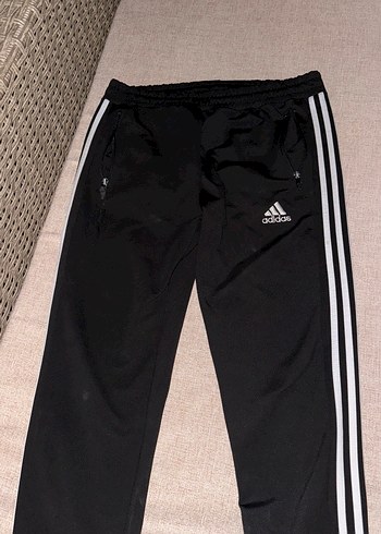 Kız - erkek Siyah Adidas Fermuarlı Eşofman Altı