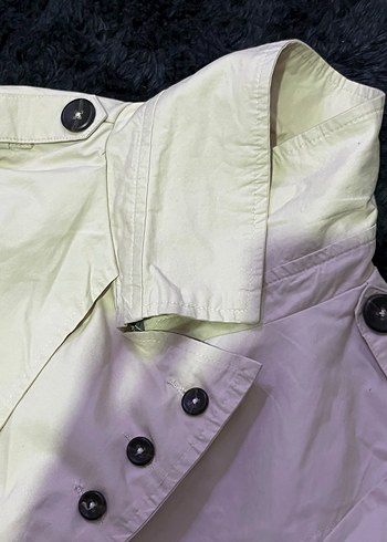 Kadın Krem Midi Kemerli Trençkot - Görsel 4