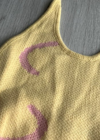 Sarı Triko elbise - Görsel 4