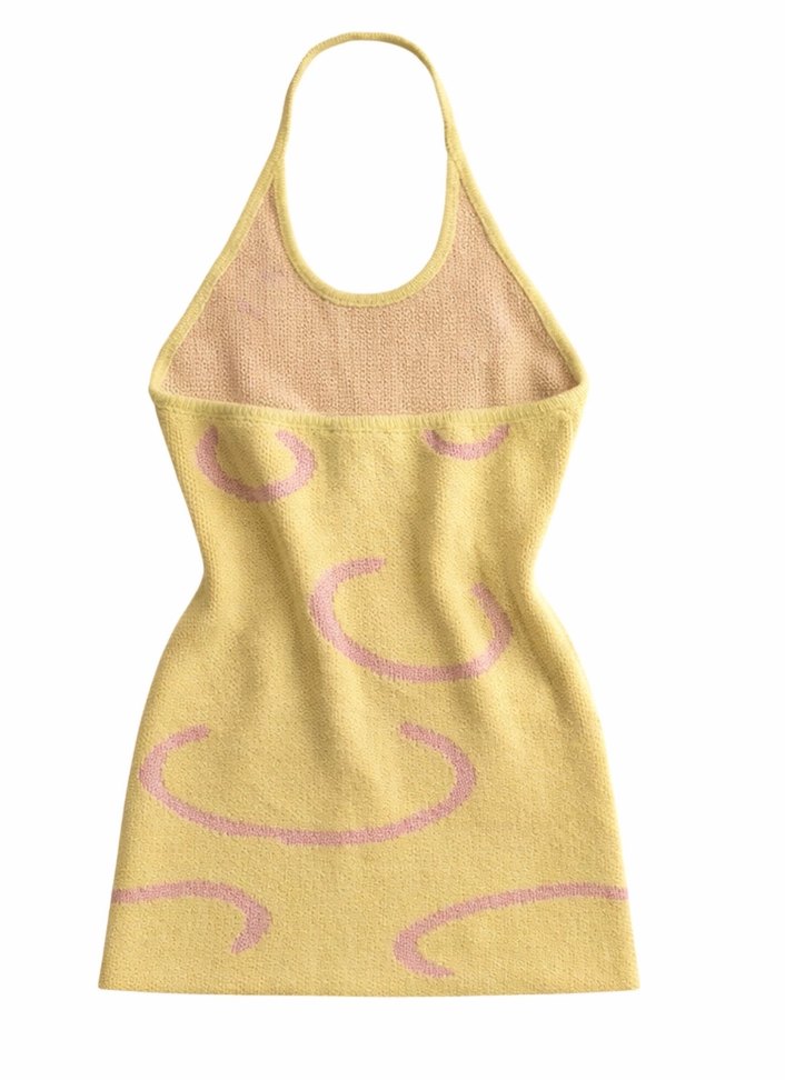 Sarı Triko elbise - Görsel 3