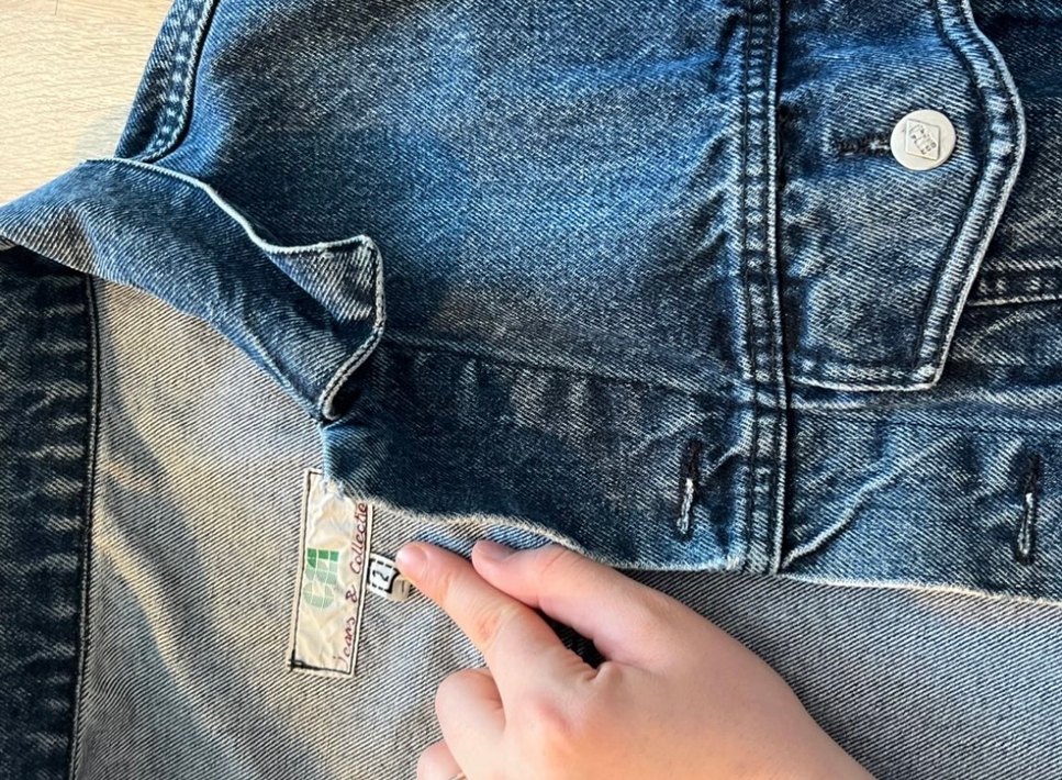 Düğmeli Koyu Mavi Kadın Denim Ceket - Görsel 3
