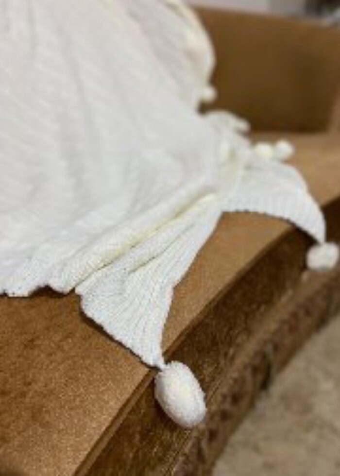 TRİKO ÖRGÜLÜ TV BATTANİYE 130_170 KEMİK - Görsel 2