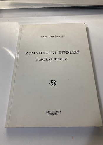 Roma Hukuku Dersleri - Borçlar Hukuku Kitabı