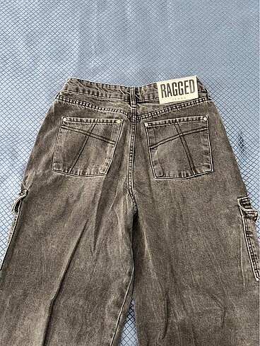 36 Beden siyah Renk baggy kargo jean