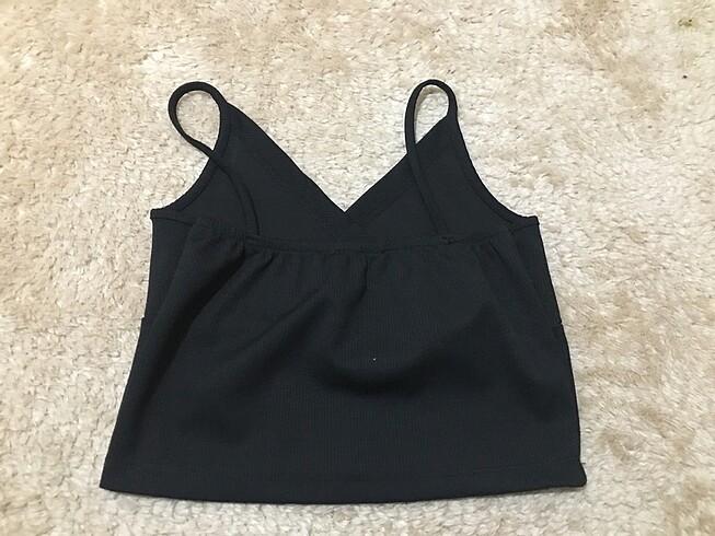 Diğer Siyah Crop Bluz