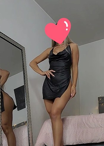 Siyah Mini Drapeli Halter Yaka Kadın Elbise