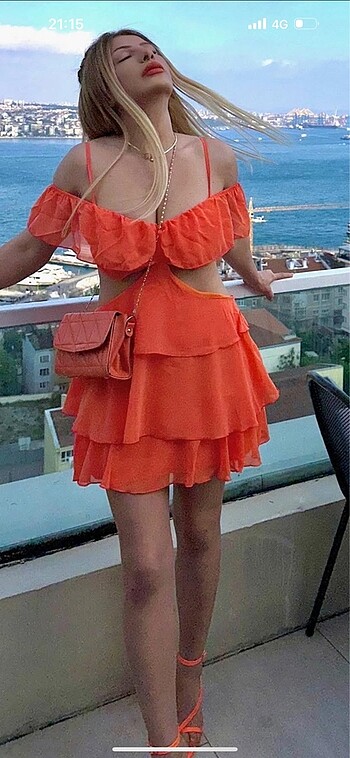 Holly Holly şifon elbise