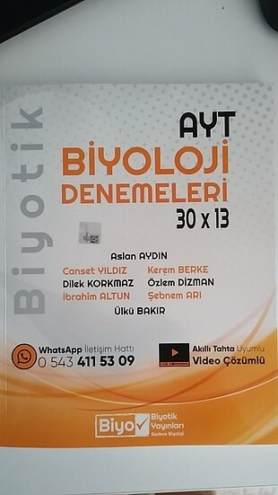 Biyotik AYT Biyoloji Deneme