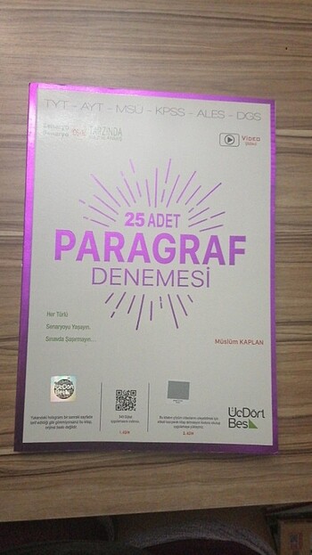 Üçdörtbeş yayınları paragraf denemesi